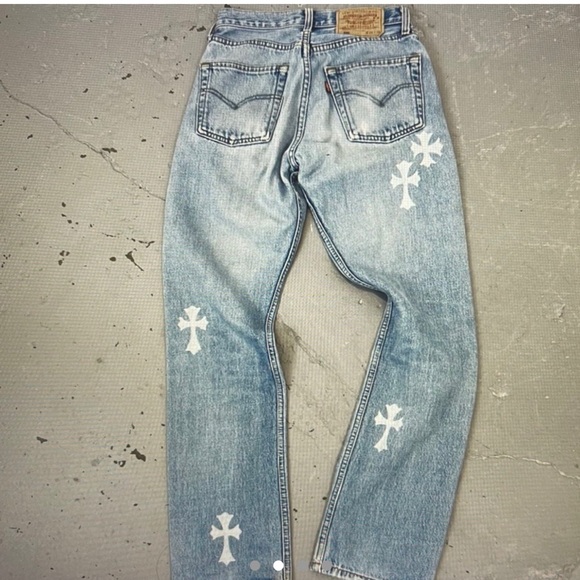 Customized Vintage levis chrome hearts inspired - Picture 2 of 4